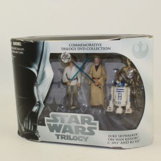 Hasbro - Star Wars A Hope Trilogy - Luke,  Obi - Wan,  C - 3po & R2 - D2 Action Fig