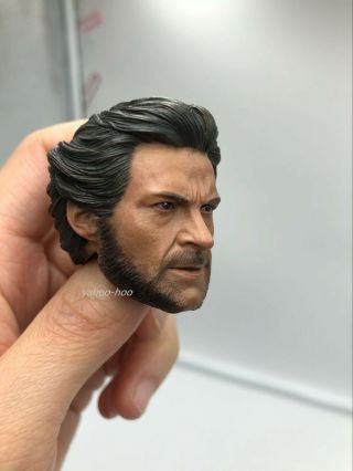 Custom 1/6 Scale Wolverine Logan Hugh Jackman Head Sculpt With Cigar