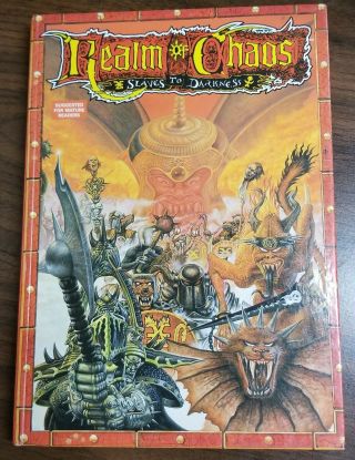 Warhammer Realm Of Chaos Slaves To Darkness Hardcover,  Ex. ,  1st Printing 1988