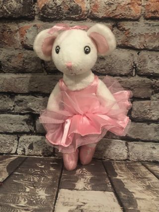 Sababa Toys Angelina Ballerina Mouse Poseable Plush 9” Doll Pink Tutu