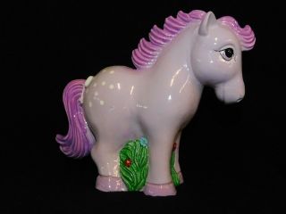 My Little Pony G1 Purple Coin Piggy Bank Vintage 1984 Small World Importing
