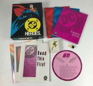 Dc Heroes Rpg Role Playing Game Box Set 2nd Edition - Mayfair 1989 Complete