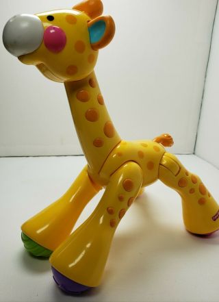 Giraffe Fisher Price Animal 9.  5 " Tall Clicker Toy 1963 Preschool Play