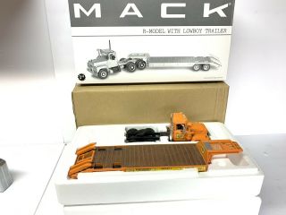 First Gear State Mack R - Model With Lowboy Trailer State Highway Dept 19 - 2228