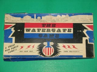 Vintage 1973 The Watergate Game By Brunic Toys Board Game