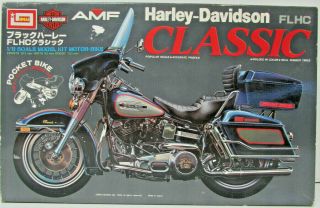 Rare Imai Harley - Davidson Flhc Classic 1/12 Scale Model Kit Motor Bike