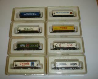 8x Marklin Z Freight Beer Car Reefers - Read