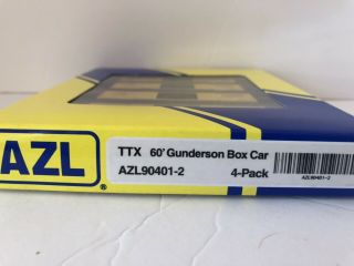 AZL Z scale TTX 60’ Gunderson Box Car 4 Pack 2