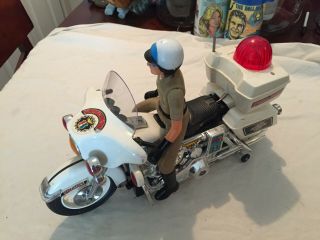 Vintage 1984 Son Ai Toys Battery Operated Highway Patrol Chips Police Motorcycle