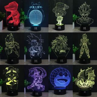 3d Japan Anime Dragon Ball Z Led 7 Colour Night Light Touch Desk Table Lamp Gift