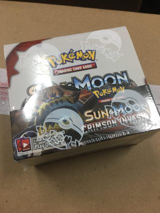Pokemon English Sm4 Crimson Invasion Booster Box Bnib,  X1