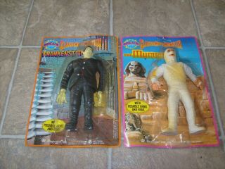 Vintage Imperial Universal Monster Movie Frankenstein & Mummy Figure Mosc
