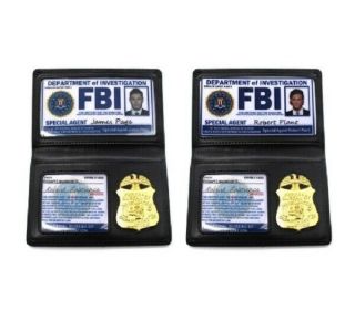 Fbi Metal Badge Card Holder Police Id Kids Role Occupations Wallet Holder Toys