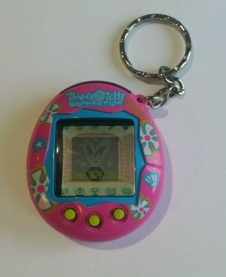 Tamagotchi Connection V2 Pink/purple White Flowers With Battery