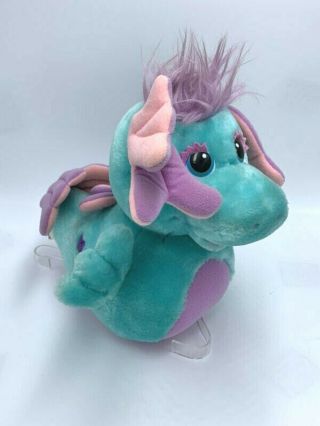 Hasbro Softies Wuzzles Moosel Vtg Plush Moose Seahorse 1984 Aqua Pink Purple