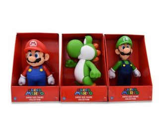 Mario Bros Luigi Yoshi 9  Statue Figure Kid Toys 22cm