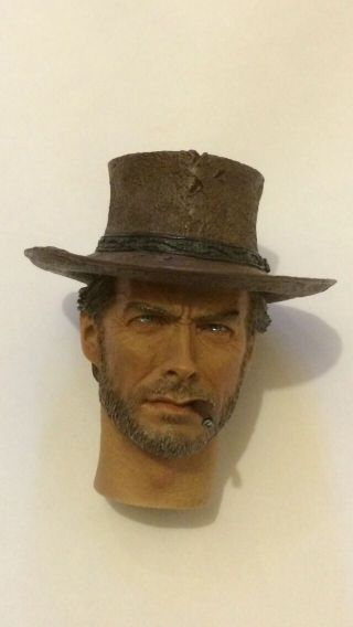 Custom Made 1/6 Scale Clint Eastwood Head Sculpt Fit Hot Toys Body The Good