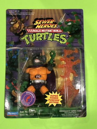 Teenage Mutant Ninja Turtles Sewer Heroes Rhinoman Tmnt Playmates