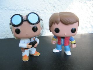 Pop Funko Back To The Future Dr.  Emmett Brown & Marty Mcfly 49 & 50