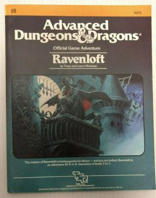 1983 I6 9075 Ravenloft Module Advanced Dungeons & Dragons Vtg Tsr D&d Ad&d Game