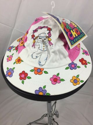 Vintage Lamb Chop & Friends Shari Lewis Hat Visor White Pink Collector Kids Xl