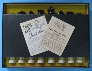 Vintage Peter Ganine Gothic Chess Set Salon Edition 1957 Complete 2