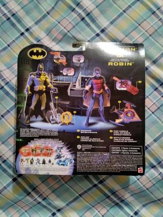 Batman Action Figures Zipline Batman & Battle Board Robin pack 2003 RARE NIB 2
