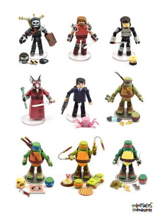 Tmnt Teenage Mutant Ninja Turtles Minimates Series 2 Complete Set