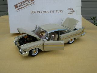 Danbury 1/24th Scale 1958 Plymouth Fury - Box - Very -