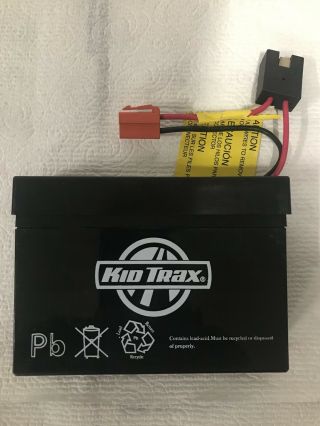 Kid Trax 6 Volt Battery 6v 7ah With The Red Male Plug Connector