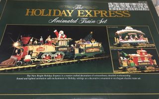 1996 Bright The Holiday Express Animated Train Set No.  380 Limited Edition