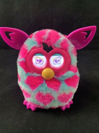 Furby Boom Pink Blue Teal With Hearts Hasbro 2012 Pa - 282