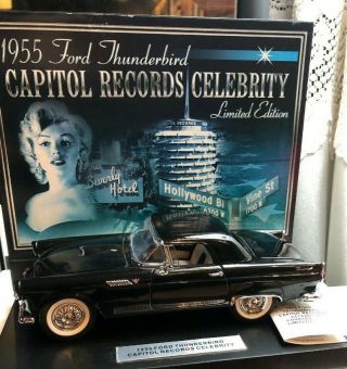 Franklin 1955 Ford Thunderbird 1:24 Die Cast Model Capital Record Celebrity