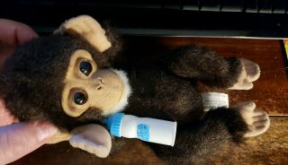 Furreal Friends 9 " Newborn Chimp Baby Animated Plush Monkey W Bottle Tiger 2006