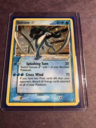 Pokemon Suicune Gold Star Ex Unseen Forces Rare Lp