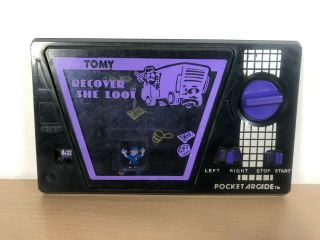 Rare Vintage Tomy Pocket Arcade Recover The Loot Handheld Game Retro Windup