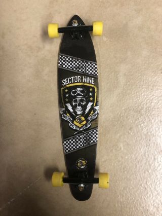 Tech Deck Longboard “sector 9 Yellow “ Pre - Owned Finger Boards Skateboards