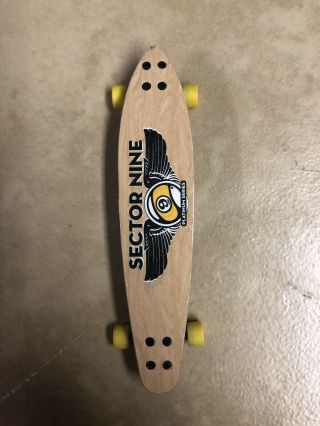 TECH Deck Longboard “sector 9 Yellow “ Pre - owned Finger boards Skateboards 2