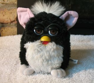 First Gen Furby 1998 Black And White Tuxedo Skunk Great 70 - 800