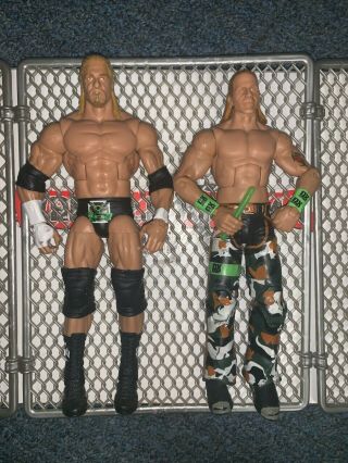 Wwe Mattel Elite Series 7 Shawn Michaels Triple H Dx Wrestling Figure Glow Stick