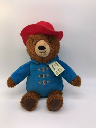 Kohls Cares Paddington Bear 13 " Plush,  Euc,  Blue Coat Red Hat,  Kohl 