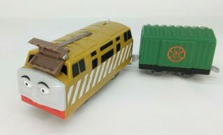 Thomas & Friends Trackmaster Motorized Train Engine Diesel 10 & Cargo Car