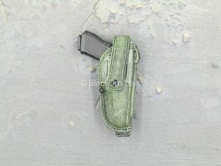 1/6 scale toy Sully Custom - Black & Grey Pistol w/OD Green MOLLE Holster 2