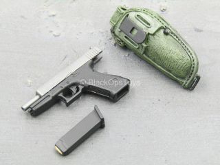 1/6 scale toy Sully Custom - Black & Grey Pistol w/OD Green MOLLE Holster 3