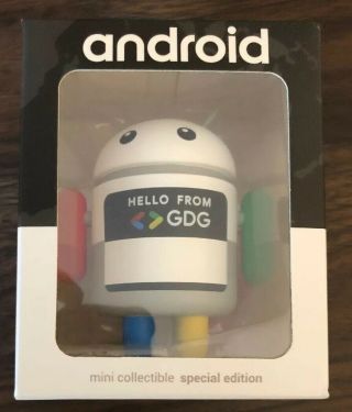 Ultra Rare Hello From Gdg Android Mini Collectible Google Special Edition Figure
