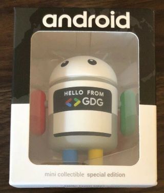 ULTRA RARE Hello From GDG Android Mini Collectible Google Special Edition Figure 2