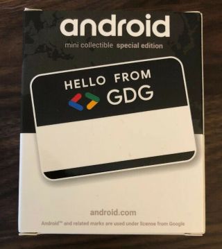 ULTRA RARE Hello From GDG Android Mini Collectible Google Special Edition Figure 4