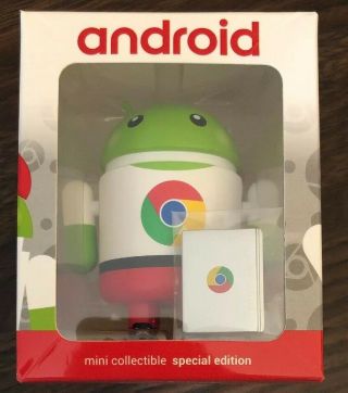 Rare Chrome Partners Android Mini Collectible Google Special Edition Figure