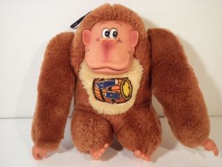 Nintendo Donkey Kong Plush Bean Bag Gorilla Ape Monkey 1982 Etone Nut Shells 7 "