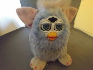 Furby Babies Blue White Pink Ears Blue Eyes 1999 (baby)